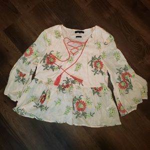 Miss Me Floral Embroidered Top